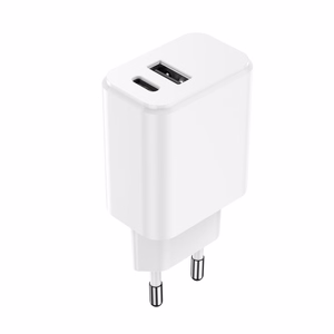 "Setty" įkroviklis 1x USB + USB-C 3A 20W, baltas