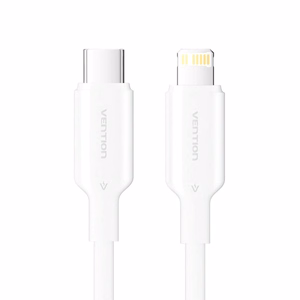 USB-C į Lightning laidas 3A 480Mbps 1m, baltas