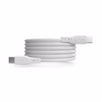 Puro magnetinis USB-C - USB-C 60W USB 3.2 (20 Gbps) 1m magnetinis kabelis - baltas