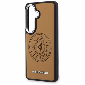 Karl Lagerfeld dėklas Perforated KL MagSafe Samsung Galaxy S26 Plus rudas