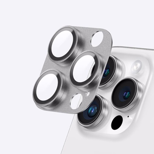 AmazingThing aviacijos klasės lydinio grūdintas stiklas objektyvui iPhone 16 Pro / 16 Pro Max - pilkas