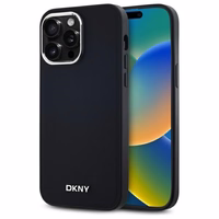 DKNY Paprastas logotipas Magnetinis dėklas telefonui iPhone 14 Pro Max - juodas