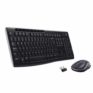 Belaidis set klaviatūra QWERTY + pelė Logitech MK270 juodas