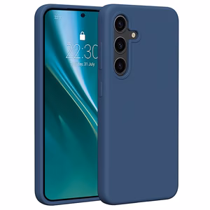 Etteri Silikoninis dėklas for Samsung Galaxy S25 Plus tamsiai mėlynas