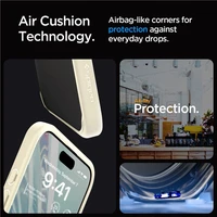 Spigen Crystal Hybrid dėklas telefonui iPhone 15 Pro Max - skaidri smėlinis