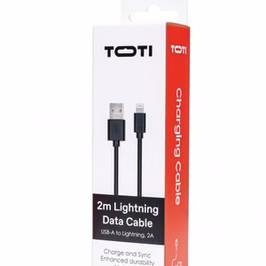 SEEK TOTI USB-A į Lightning, 2 m PVC duomenų laidas 2A (ne-MFI), juodas