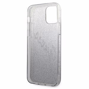 Guess GUHCP12LPCUGLSBK iPhone 12 Pro Max 6.7" juoda/juoda kietas dėklas Glitter Gradient Script