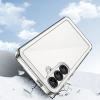 Kosminis dėklas su gelio rėmu Samsung Galaxy S25 - skaidrus juodas