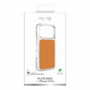 Puro Plate Mag dėklas iPhone 17 Pro suderinamas su MagSafe - oranžinis
