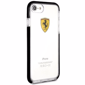 Ferrari жёсткий чехол FEGLHCP7BK iPhone 7/8 SE 2020 / SE 2022 Shockproof прозрачный чёрный
