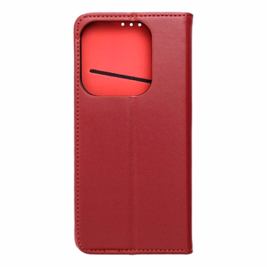 SMART PRO Book odinis dėklas telefonui XIAOMI Redmi Note 14 5G - bordo