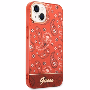 Guess GUHCP14MHGBNHR iPhone 14 Plus 6.7 "raudonas/raudonas kietas dėklas Bandana Paisley