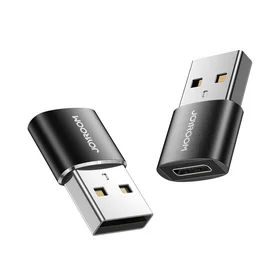 Joyroom adapteris iš USB Type C (moteriška) į USB (vyriška) 2 vnt. juodas (S-H152 Black)