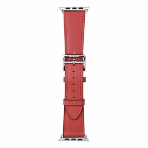 FORCELL F-DESIGN FA20 ekologiškos odos dirželis APPLE laikrodžiui 42 / 44 / 45 / 49 mm raudonas