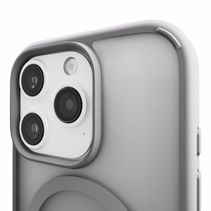 Puro Gradient Magnetinis silikoninis dėklas telefonui iPhone 16 Pro - sidabrinis