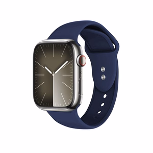 Crong Liquid dirželis, skirtas Apple Watch 44 / 45 / 46 / 49 mm, tamsiai mėlynas