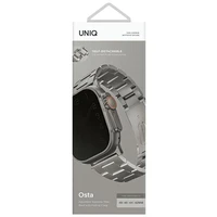 Uniq Osta nerūdijančio plieno dirželis for Apple Watch 1/2/3/4/5/6/7/8/SE/SE2/Ultra 42/44/45/49mm - sidabrinis