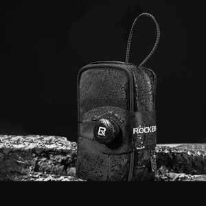 Rockbros P010 0.2L велосипедная подседельная сумка с держателем для бутылки 0.6L - черный