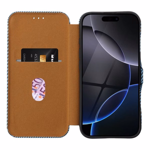 FOLIO Šoninis magnetinis knygos dėklas IPHONE 16 PLUS mėlynas