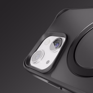 Etteri Matinis Magnetinis žiedas dėklas telefonui iPhone 12 / 12 Pro 6,1" juodas