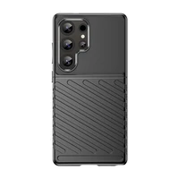 Thunder dėklas telefonui Samsung Galaxy S25 Ultra silikoninis šarvuotas dėklas - juodas
