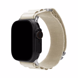 Mobilize nailoninis laikrodžio dirželis - Alpine - titano jungtis - Apple 38/40/41mm - Starlight