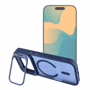 Case for iPhone 17 Pro Max / 18 Pro Max Forcell F-Protect Shadow Stand Premium compatible with MagSafe navy blue