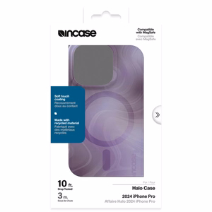 Incase Halo Case dėklas su MagSafe, skirtas iPhone 16 Pro, „Oil Slick Lilac“ spalvos