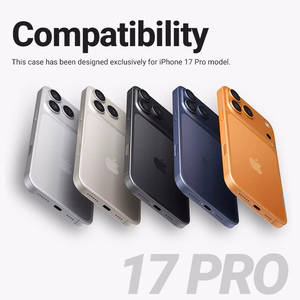 Crong Hybrid Frost MAG Cover MagSafe dėklas, skirtas iPhone 17 Pro, juodas