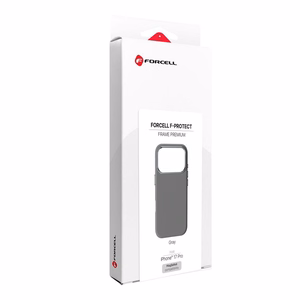 Dėklas telefonui iPhone 17 PRO Forcell F-Protect Frame Premium suderinamas su Magsafe pilkas