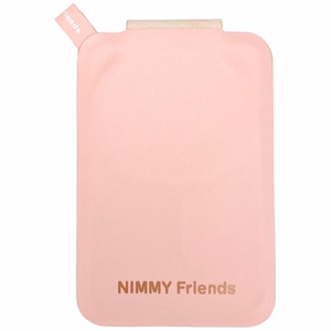 Nimmy New Big-Eye Cute Pets 2.0 Cat magnetinis „MagSafe“ kortelių dėklas telefonui su stovu – rožinis