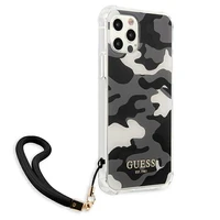 Guess GUHCP12LKSARBK iPhone 12 Pro Max 6.7" juodas/juodas kietas dėklas Camo kolekcija