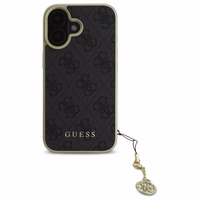 Guess 4G Charms Kolekcijos dėklas iPhone 16 Plus - juodas