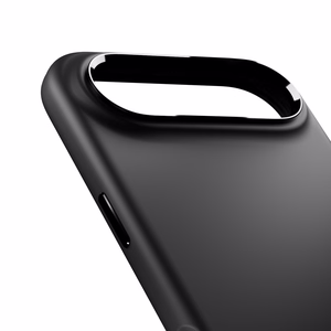 Pure Icon Magnetinis Pro skystas silikoninis dėklas iPhone 17 Air, MagSafe suderinamas, su kameros apsauga ir aliuminio mygtukais - juodas