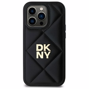 DKNY Quilted Stack Logo dėklas telefonui iPhone 14 Pro - juodas