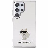 Karl Lagerfeld IML Choupette dėklas telefonui Samsung Galaxy S24 Ultra - permatomas