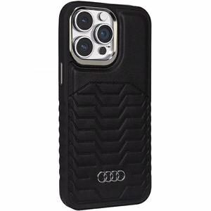 Audi Sintetinės odos dėklas telefonui su Magnetine iPhone 15 Pro Max - juodas