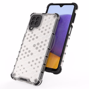 Honeycomb dėklas apsauginis su TPU buferiu Samsung Galaxy A22 4G skaidrus
