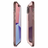 Spigen Crystal Flex dėklas telefonui iPhone 15 Plus - rožinis/skaidrus
