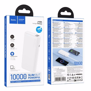 "Powerbank Hoco" 10000 mAh 2A J158A balta