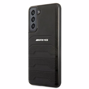 AMG AMHCS21FESGSEBK чехол для Samsung S21 FE G990 чёрный Leather Debossed Lines