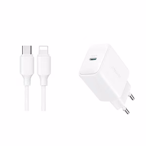 Įkroviklis Joyroom JR-TCF20 20W USB-C + USB-C to Lightning cable 1.0m baltas