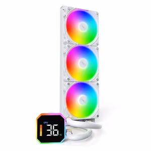 Montech Hyperflow Digital 360 procesoriaus aušintuvas baltas