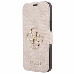 Guess GUBKP13X4GMGPI iPhone 13 Pro Max 6.7" dėklas rožinis 4G Big Metal Logo