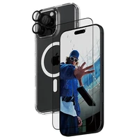 PanzerGlass rinkinys 3in1 iPhone 16 Pro Max 6.9" D3O kietasis dėklas + Apsauginis stiklas UWF + lęšis B1294+2864+1284
