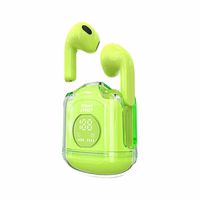 Belaidės ausinės Blue Star Transparency Fi22 TWS žalios