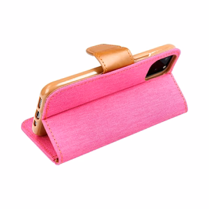 CANVAS knygos dėklas SAMSUNG A14 4G / A14 5G rožinis