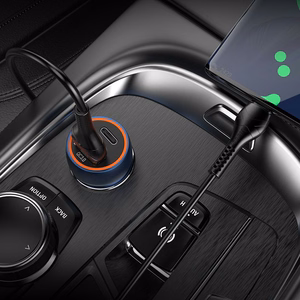 Automobilinis įkroviklis Hoco USB A + USB C PD QC3.0 3A 20W Z46A safyrinis mėlynas