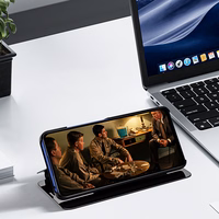 Clear View dėklas iPhone 16e atverčiamas dangtelis - mėlynas