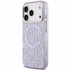 Karl Lagerfeld IML KL Monogram MagSafe чехол iPhone 17 Pro фиолетовый